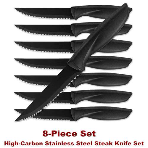 Steak Knife Sharp Serrated Knives Stainless Steel Blades