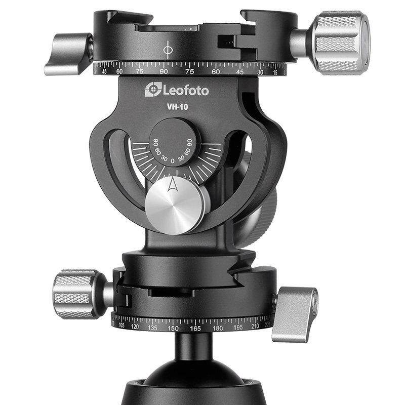 徕图Leofoto VH-10 长焦视频拍摄配全景夹座独脚架二维云台