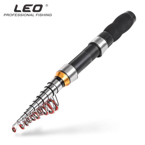 28049 LEO【黑色超短小海竿】迷你海钓鱼竿路亚冰钓竿跨境