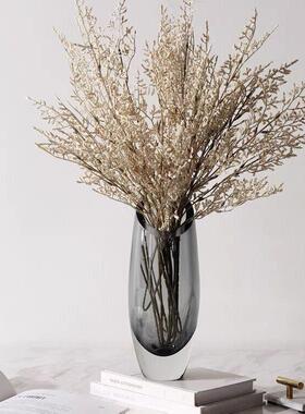 轻奢琉璃花瓶摆件客厅绿植鲜花插花花器餐厅玄关简约花卉装饰品