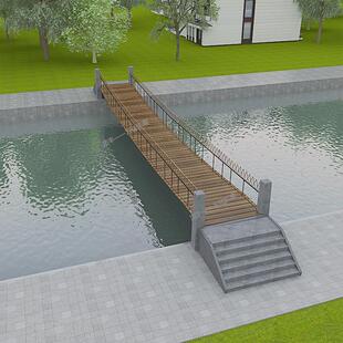 水上木质吊桥户外景区吊桥铁索桥钢丝绳高空玻璃桥水上拓展厂家