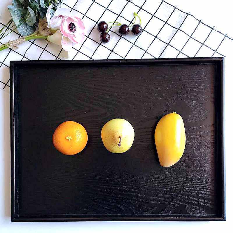 一件代发超大60cm黑色长方实木茶具茶盘酒店烤全羊端盘托盘果盘跨