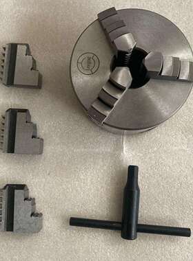 CJ0618车床用100MM2通孔三爪卡盘WM210V车床125MM8MM三爪卡盘