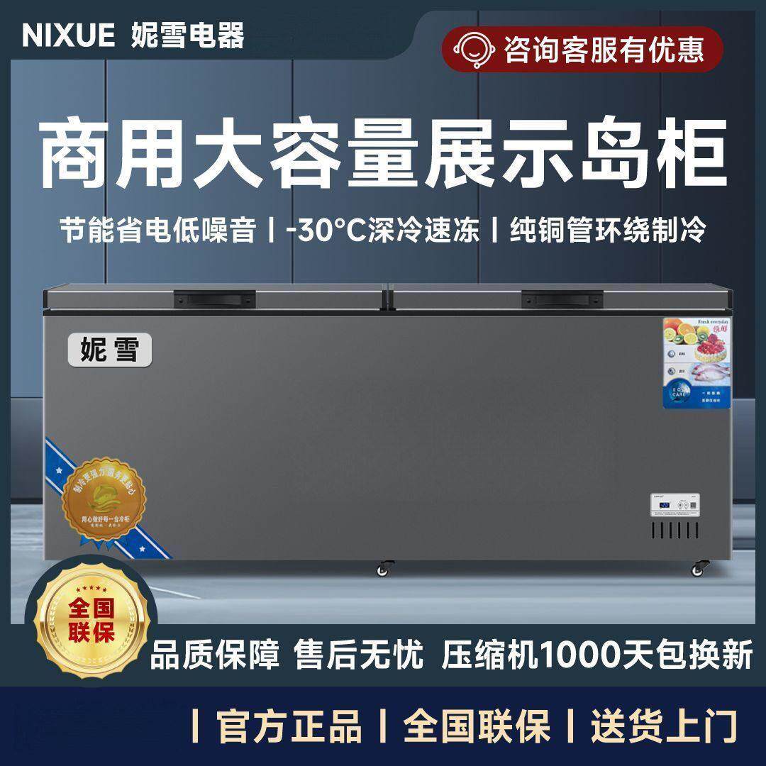 大冰柜商用大容量卧式冷柜冷冻冷藏保鲜柜冰箱雪柜节能