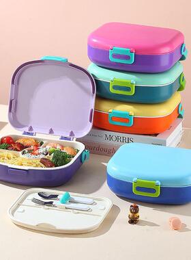 跨境便携分格饭盒可微波炉学生儿童餐盒上班族保鲜便当盒Lunchbox