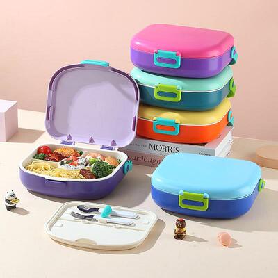 跨境便携分格饭盒可微波炉学生儿童餐盒上班族保鲜便当盒Lunchbox
