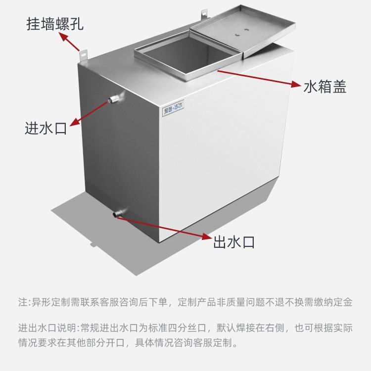 304不锈钢水箱家用厨房卫生间应急壁挂式屋顶储水箱方形水塔