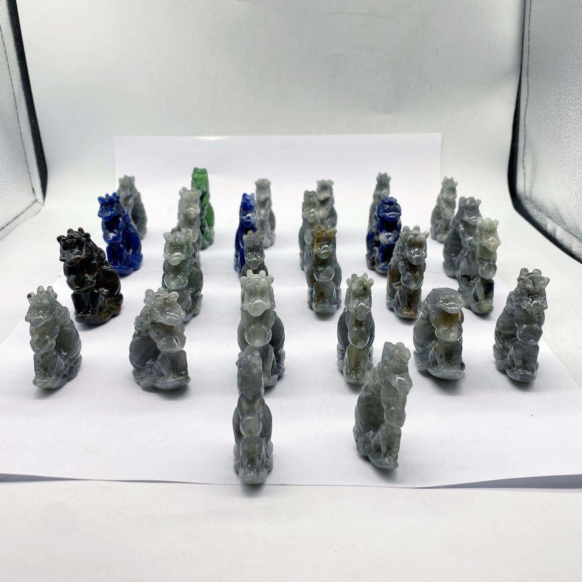 厂家直销天然水晶月狐摆件 雕刻月狐微景观 家居 办公室 装饰