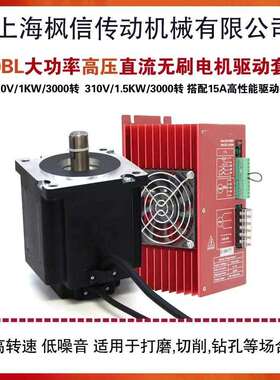 310V高压110BL直流无刷电机1KW1.5KW大功率AC220V驱动器套装现货