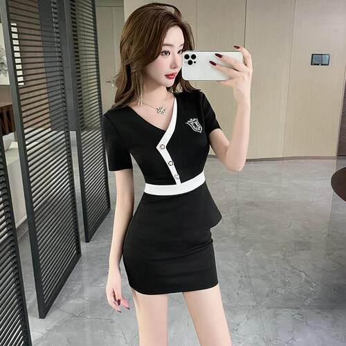 足浴技师工作服女新款美容院养生馆显瘦足疗桑拿按摩沐足气质套装