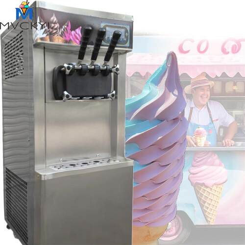 ice cream machine商用3头甜筒雪糕机网红爆款打卡点冰淇淋机设备