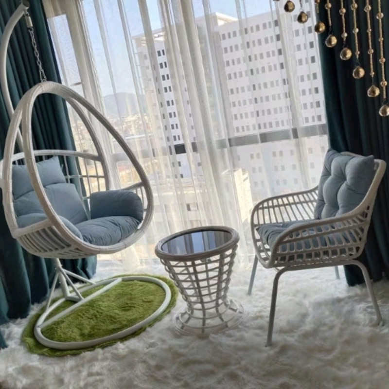 新款吊篮太空篮网红吊椅双人摇椅单人藤椅阳台室内秋千户外吊床