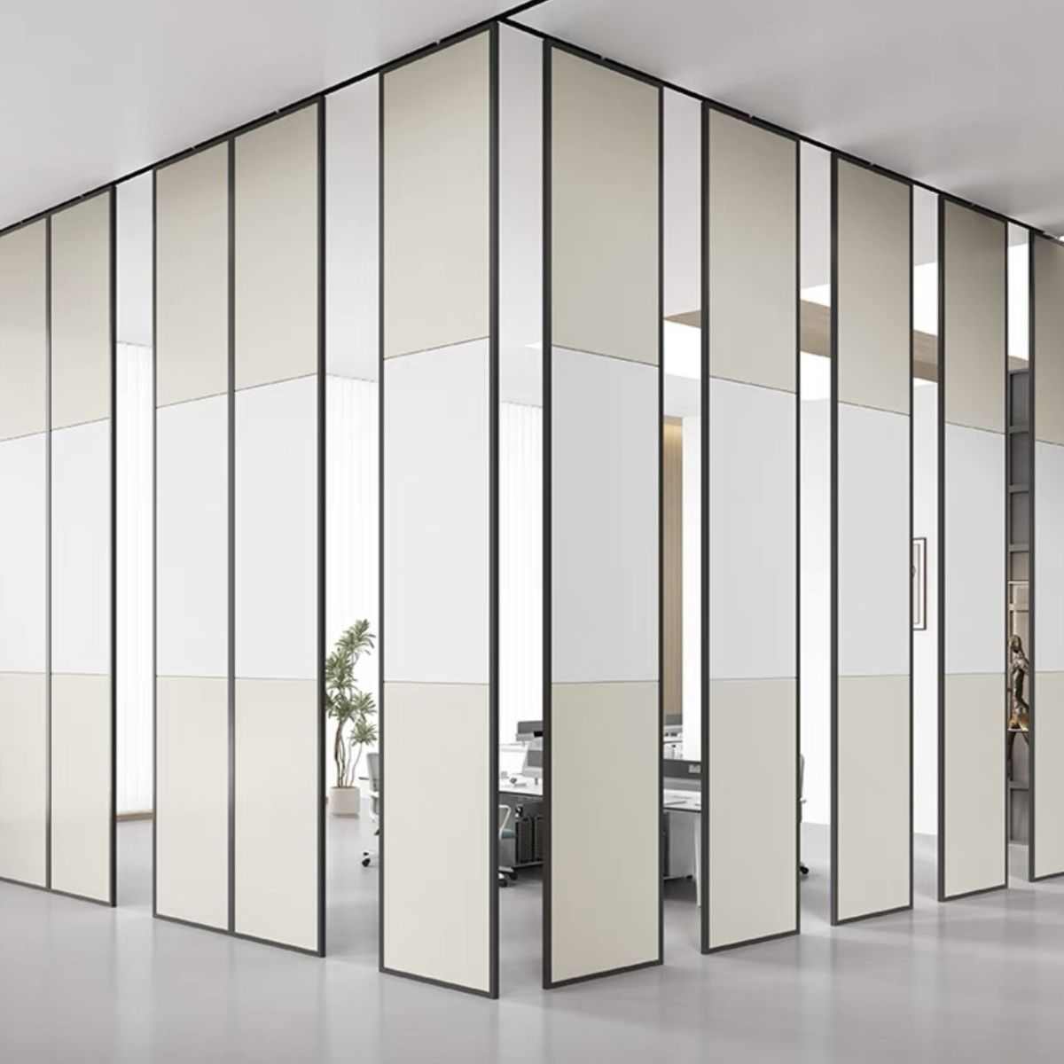 酒店移动隔断墙隔音饭店包厢活动隔断屏风折叠门办公会议室隔断墙