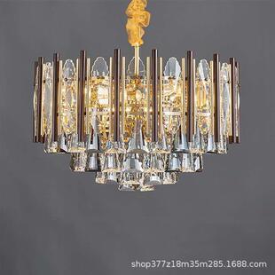 轻奢简约大气后现代水晶吊灯客厅餐厅卧室网红2020新款 创意吊灯具