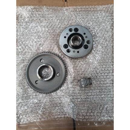 摩托车配件踏板豪迈GY6-125 150起动盘总成启动盘超越离合器总成