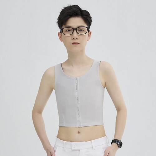 JSBOY束胸竹炭透气弹力大胸显小内衣束身大尺码穿衣显瘦束胸