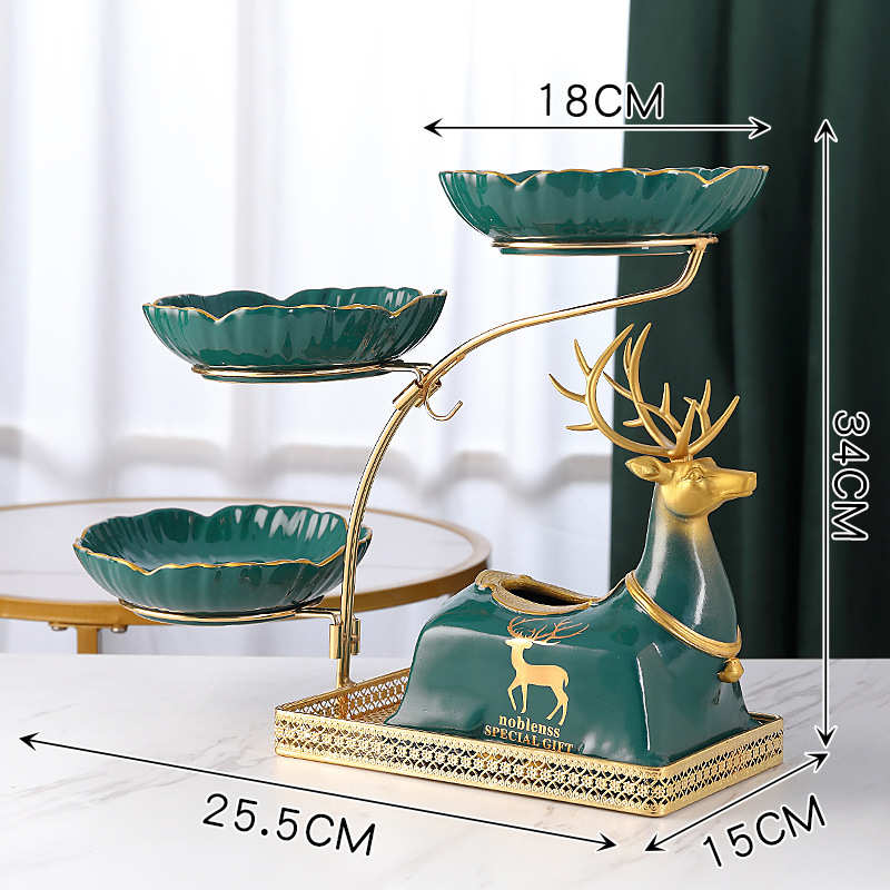 简约盒纸巾餐桌多功能抽奢客厅果盘批发茶几盒纸轻收套装创意欧式