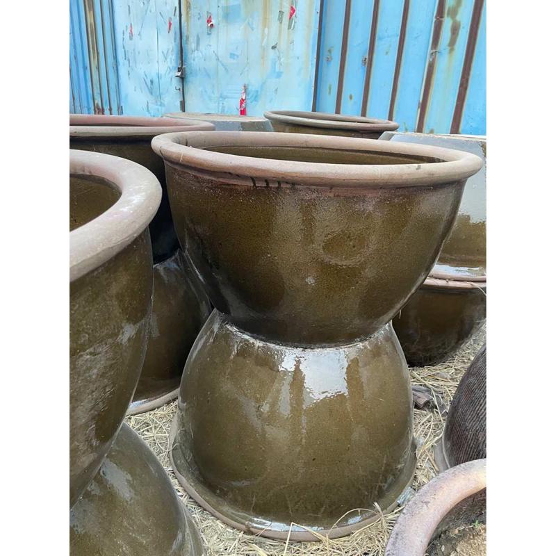 陶瓷大缸荷花缸鱼缸古法鱼缸高43口径77厘米