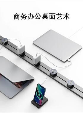 英标13A黑色英式轨道插座多功能排插墙壁挂壁明装橱柜可移动轨道