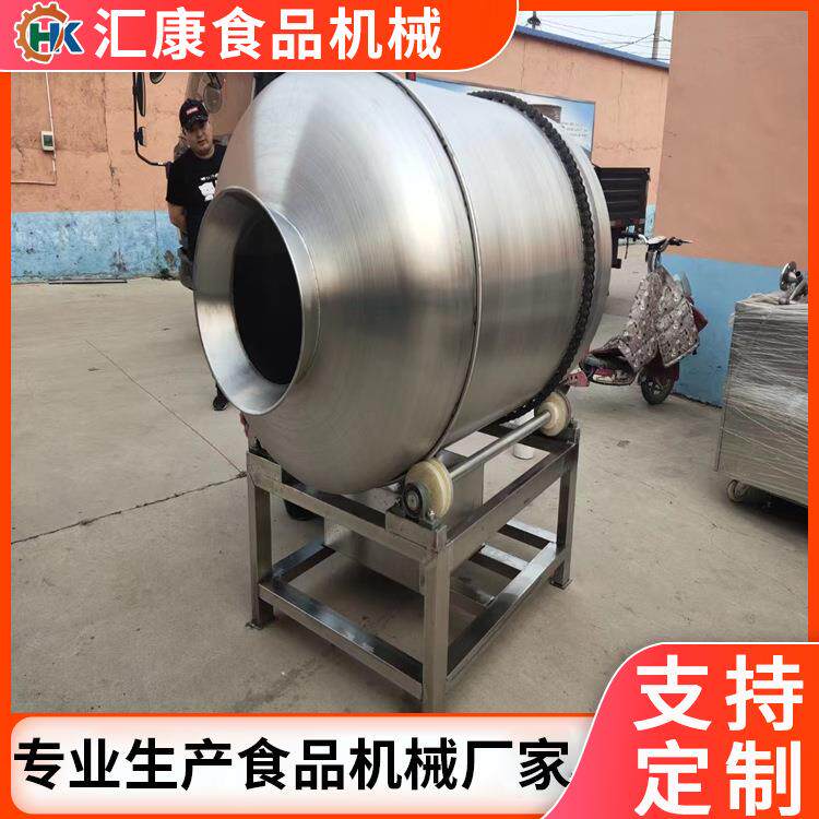 不锈钢卤香藕片滚筒拌料机双开口香辣海带丝混合搅拌机汇康销售