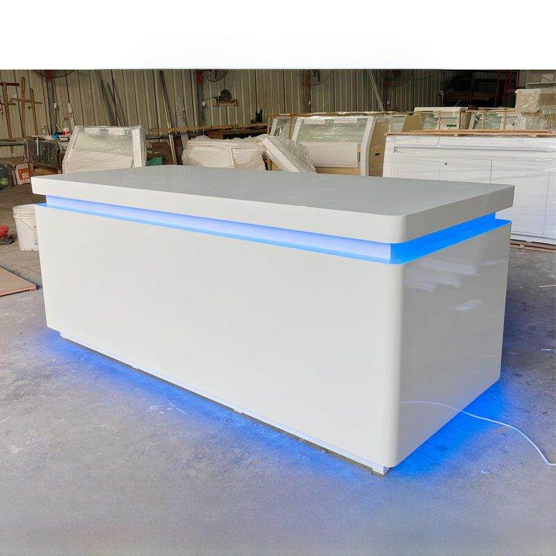 定制异形展厅柜台中岛沙盘圆形烤漆发光创意体验展示陈列模型台