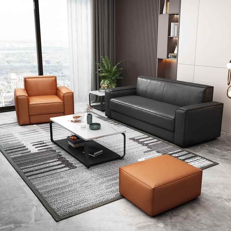 猫抓公皮三位沙发办室沙发简无品牌/人约现代商务公寓出租沙房台