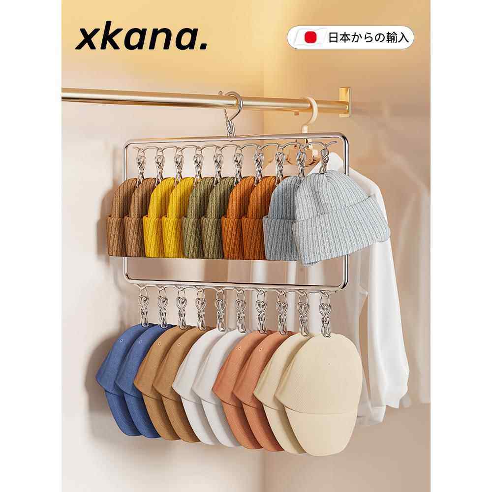 日本帽子储存神器悬挂鸭帽挂钩家庭多夹棒球帽组织者储存架衣架,收纳整理,帽子收纳架,淘宝优惠券,粉丝福利购,淘宝优惠卷