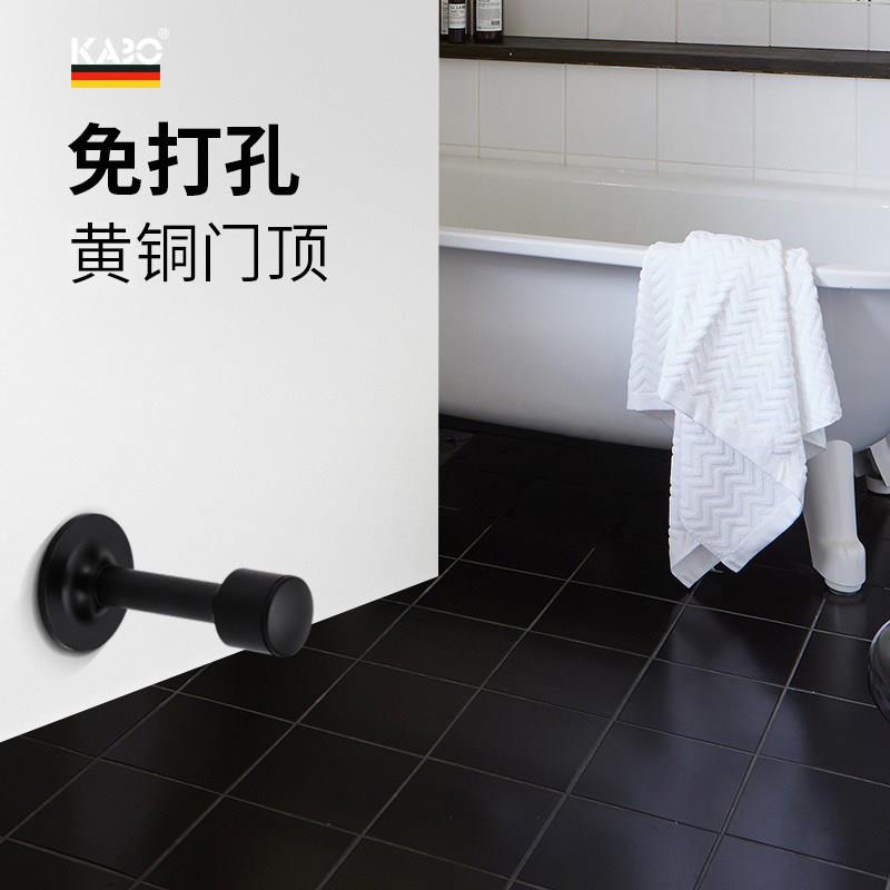 国K免A妆BO免打M366孔门顶全铜化室橡胶防撞门碰加长黑德色黄铜门
