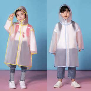 儿童雨衣小学生上学全身带书包位男童女童小孩幼儿园宝宝防水雨披