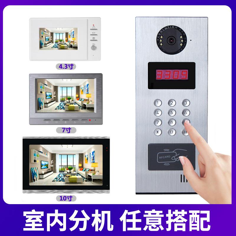 公寓小区单元门KPO楼宇对讲系统带监视控可刷卡由自配可室内搭机