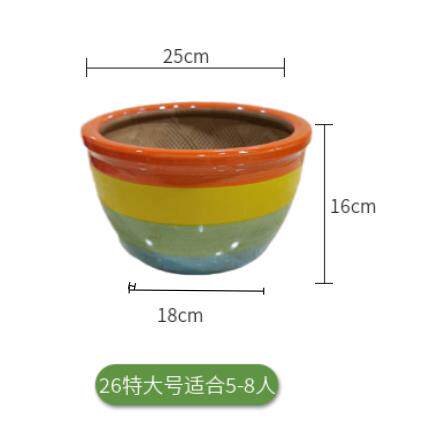 高档新彩擂茶钵潮汕客家茶牙钵工具擂钵辣椒家用手工咸捣碎研虹磨