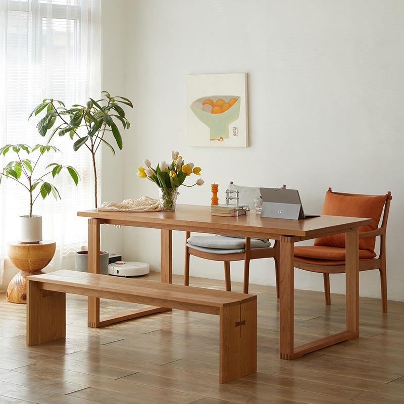 莫比恩餐桌全实木原风饭桌家用现JG-47简约桌椅组长合复古木桌子