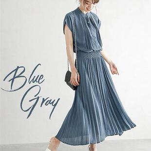 with high Women dress short sleeves cinching waist