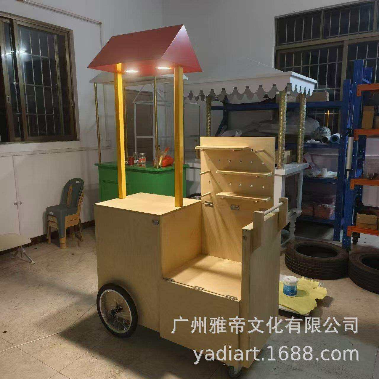多功能餐车 售货车 进口桦木海洋板商场美陈摆件广场花车春节美陈