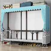 z%免安装 叠简易布折衣柜家用卧室出租衣橱实耐用结收EVI纳柜加房