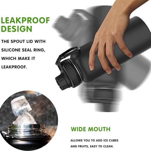 Insulated Water Bottle, 1000ml 32 oz Stainless Steel Double
