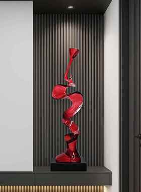 抽象玄关装饰摆件透明树脂家居客厅电视柜别墅酒店会所软装艺术品