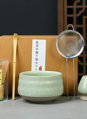 日式抹茶组五件陶套瓷抹碗MD-MCW06茶筅立茶勺百本立宋套代茶点茶