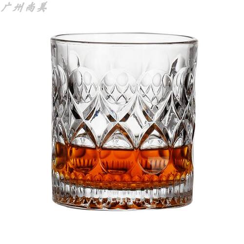 整箱钢化啤酒杯商用防摔酒吧酒杯玻璃KTV专用八角杯家用一口杯小