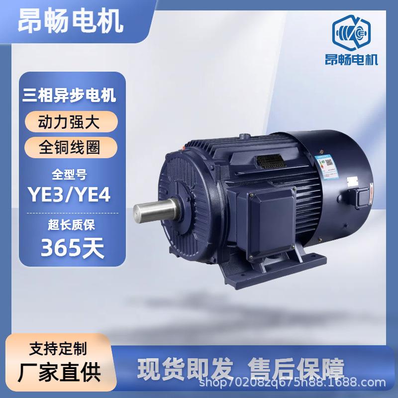 YE3三相异步电动机6级全铜芯交流电机37/45W380V大功率电动机