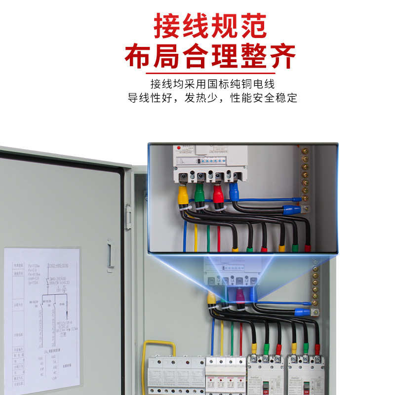 家用380v220v三相挂低压四线成套配电动力墙箱配电柜电工地明装箱