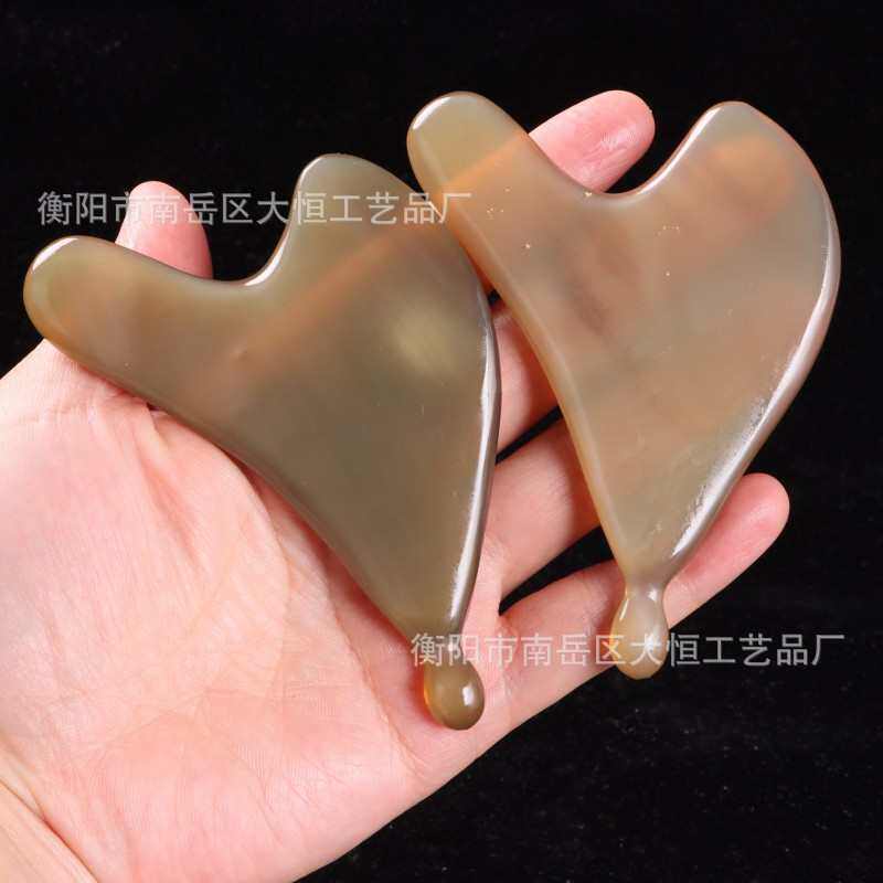 牛角刮痧板面部美容全身通用刮脸板提拉眼部拨筋棒脸部刮痧片