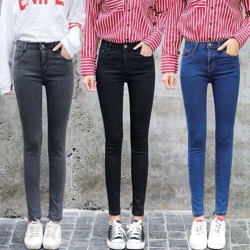 Women black Jeans Hih Waist Jeans Woman denim skinny pants