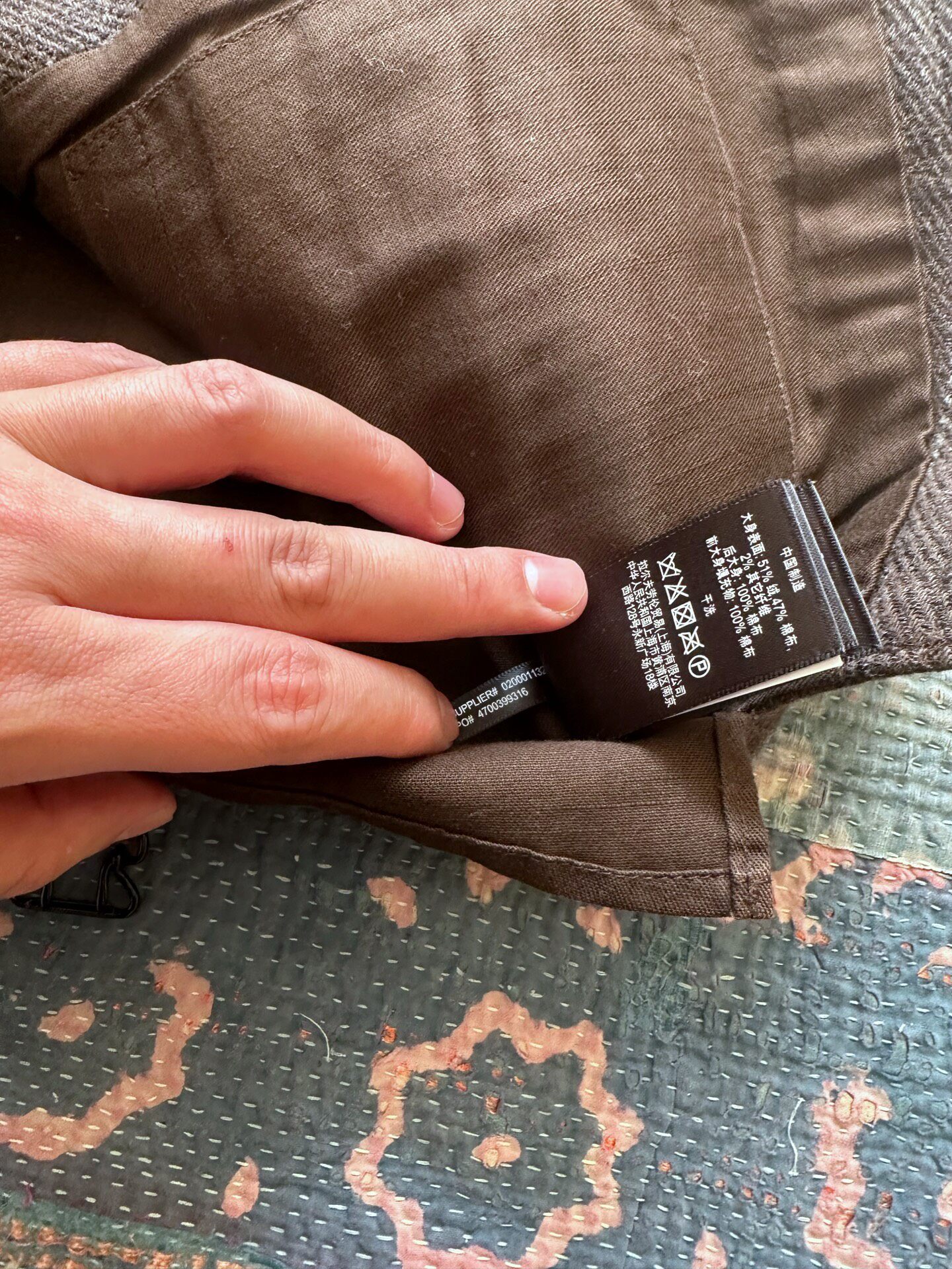 RRL Brown Checkered Vest — back
