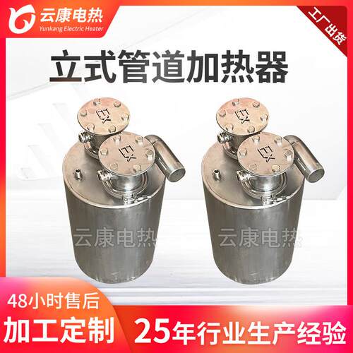 立式全不锈钢防暴管道加热器气体液体加热器实验室用管道加热器