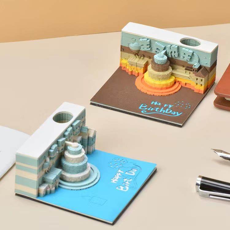 3D立体纸雕生日蛋糕模型便签纸本网红创意高颜值艺术品礼物便利贴,文具电教/文化用品/商务用品,便签本/便条纸/N次贴,淘宝优惠券,粉丝福利购,淘宝优惠卷
