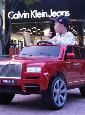 正品劳斯斯动库南儿童电里汽车男女孩遥莱控玩具车越野车可坐人四