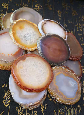 摆件把玩#奇收藏件玛瑙送礼原石天然招财抛光活水手把胆水胆水胆