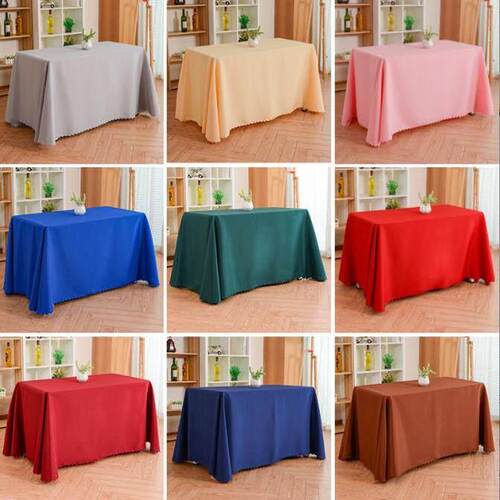 Hot Nappe table cloth White & Black for rectangle Banquet We