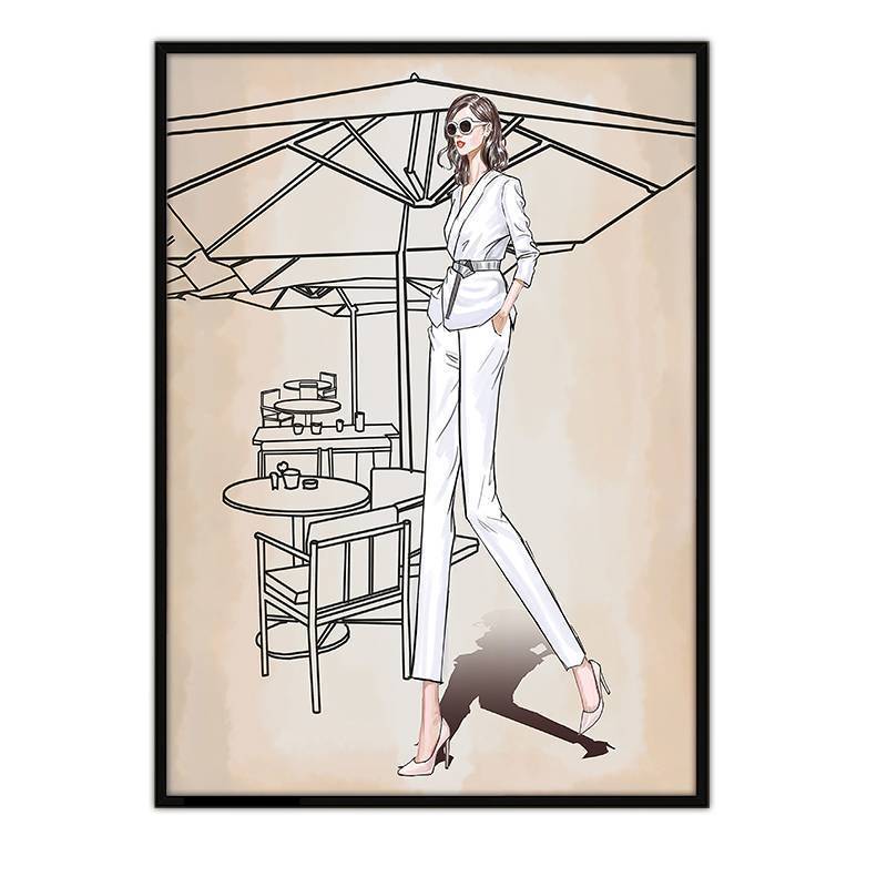 轻奢女装店婚纱店服装店装饰画衣帽试衣间橱窗直播间背景墙壁挂画